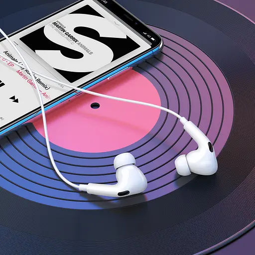 Навушники BOROFONE BM100 Pro Fuente universal earphones with microphone White - фото 5