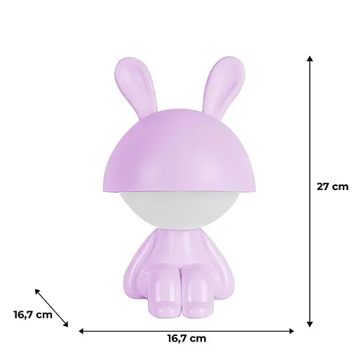 Світильник-нічник Kite LED з акумулятором Cute Bunny фіолетовий (K25-316-1-5) - фото 5