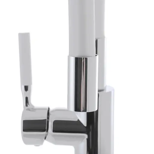 Змішувач для кухні із силіконовим виливом Mixxus Premium RIO 011 white MI5814 Хром - фото 2