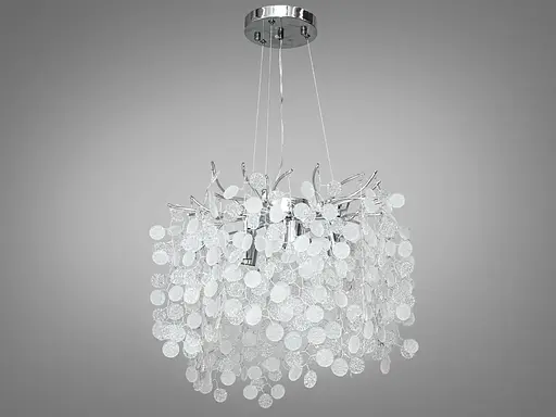Вишукана новинка, кришталева люстра Гліцинія на 6 ламп, хром - фото 1
