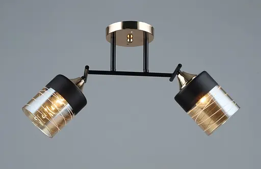Люстра стельова Sirius B A4128/2 BK+FGD