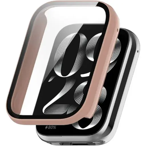 Чехол-накладка DK Пластик Gloss Glass Full Cover для Xiaomi Mi Band 8 Pro (pink)