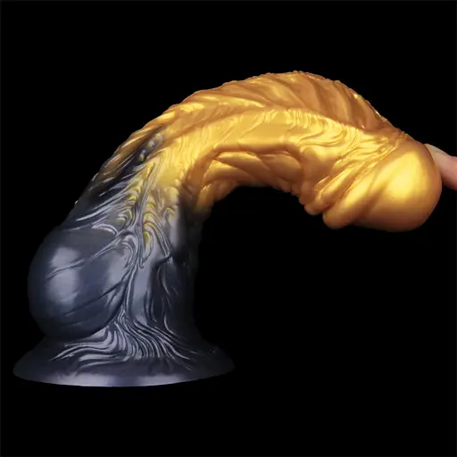 Фаллоимитатор Lovetoy Dual Density 8’’ 21 см (золотой) - фото 12