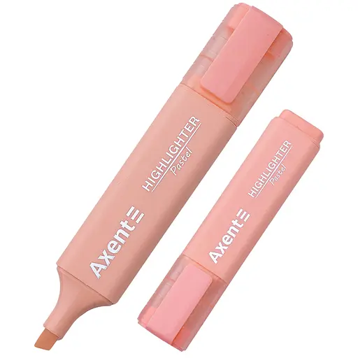 Набор маркеров Axent Highlighter 2537-A 1-5 мм клиновидный 12 шт. пастель розовый (2537-24-A)