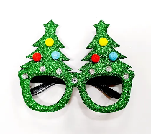 Окуляри новорічні N1-1 з блискітками Зелёный - фото 4