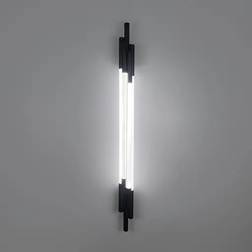 Чорний трубчастий стіновий LED світильник у корпусі 90 см Line F Арт. WJ351/900 BK - фото 5