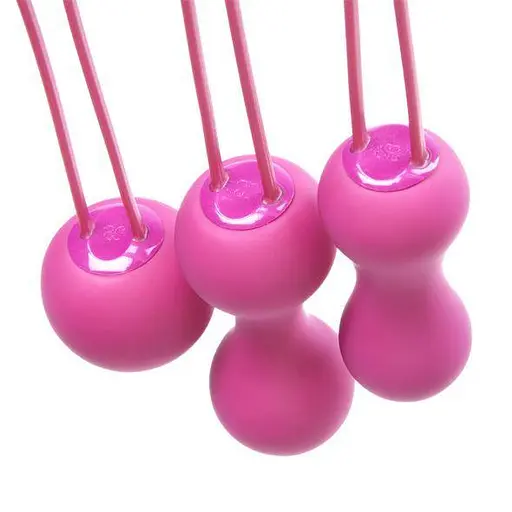 Набір вагінальних кульок Je Joue Ami Fuchsia, діаметр 3,8 см, 3,3 см, 2,7 см, 54 г, 71 г, 100 г - фото 2