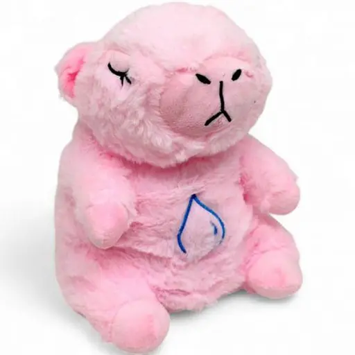 Нічник дихаюча капібара, 28 см, рожева