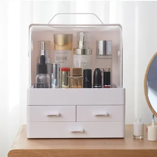 Органайзер для косметики та прикрас із висувними ящиками Cosmetic Box Білий GW-880 - фото 1