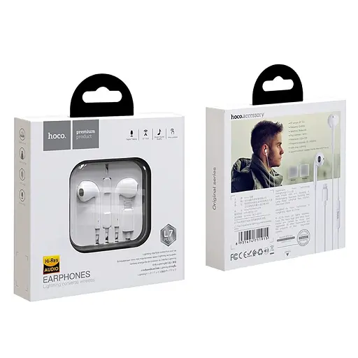 Навушники Hoco L7 Plus Original series, Lightning, 1.2m, білі - фото 8