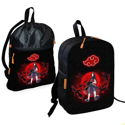 Шкільний рюкзак дитячий Аніме Наруто + Сумка для взуття спортивної форми рюкзак-мішок для хлопчика (01790)