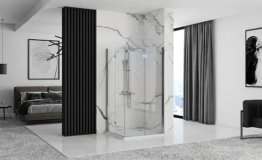 Душова кабіна Rea Fold N2 80x90 chrome REA-K7443 + REA-K7442, Універсальна, прозорий, хром - фото 5