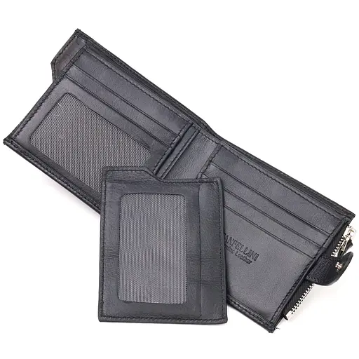 Мужской кожаный кошелек Canpellini 12х9.8х1 см acs0025055 - фото 4