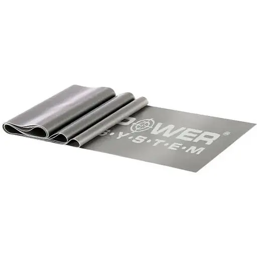 Стрічка-еспандер для спорту та реабілітації Power System PS-4123 Flat Stretch Band Level 3 Grey 25-35 кг (PS_4123_Black) - фото 1