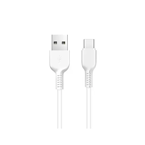 Кабель HOCO X13 USB to Type-C 3A, 1m, PVC, PVC connectors, White - фото 1