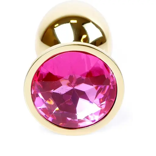 Анальна пробка Boss Of Toys Boss Series - Jewellery Gold Plug Pink S, BS6400017, Золотий / Яскраво-рожевий - фото 2