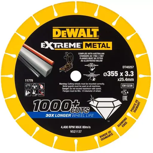 Диск алмазний по металу DeWalt d = 355 мм (DT40257)