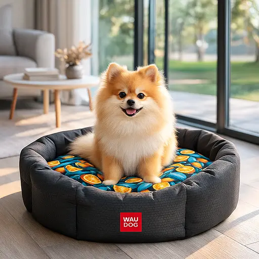 Лежанка для собак Waudog Relax Апельсины M 42х52х19 см   - фото 4