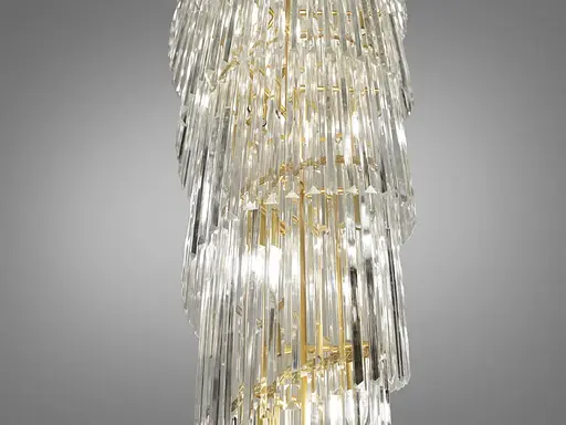 Елітна кришталева люстра на 45 ламп, люстри золото - фото 4