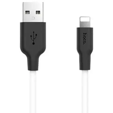 Кабель Hoco X21 Plus Silicone charging cable Lightning 2 м Черный Белый