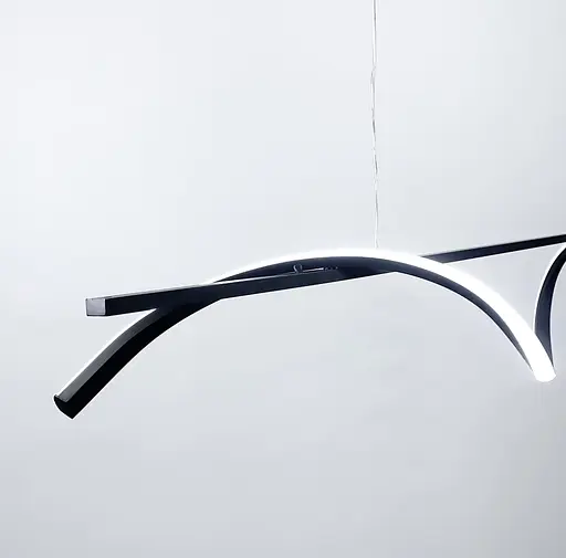 Удлиненная линейная светодиодная люстра в черном корпусе 120 см Ст. NO8-1200L BK | Line F - фото 4