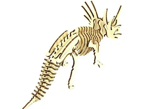 Дерев'яний конструктор Трицератопс 40 деталей - фото 4