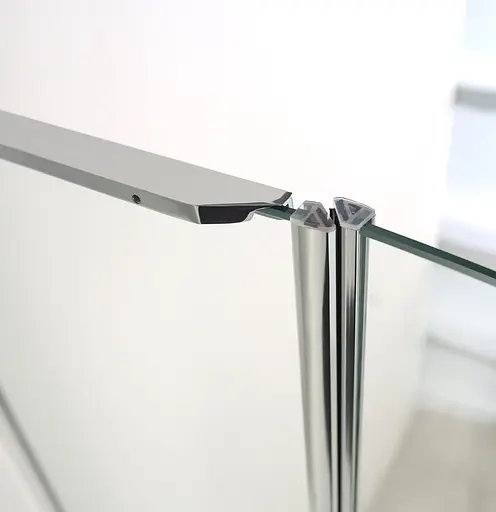 Душевая кабина угловая Volle Benita 90x90 распашная прозрачное стекло 8 мм с поддоном PUF хром 1017.114601R4 коробки, Правая, прозрачная, хром - фото 8