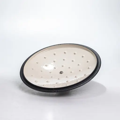 Кастрюля чугунная 2.5 л эмалированная с крышкой посуда для тушения запекания кухонная томония Серый Premium Cookware HP-1-14-GREY - фото 5