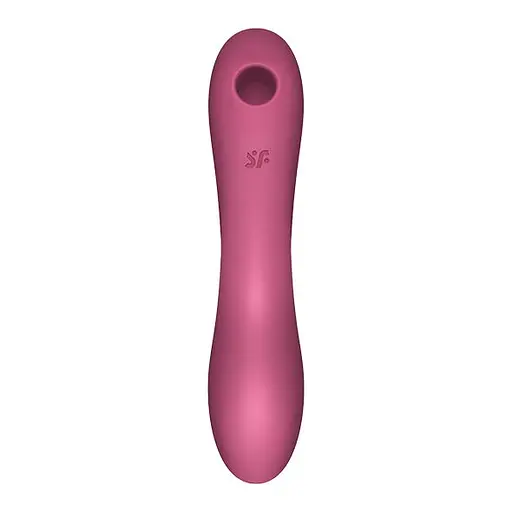 Вакуумний стимулятор клітора з вібрацією Satisfyer Curvy Trinity 3 червоний - фото 3