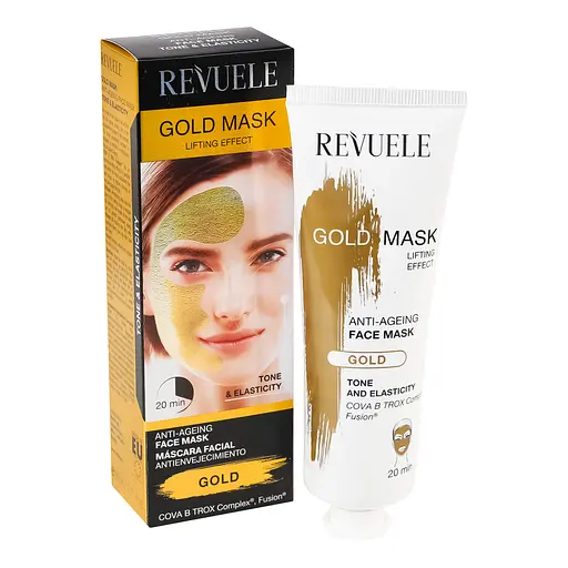 Золота маска для обличчя Revuele Gold Face Mask Lifting Effect Anti-Age, 80 мл - фото 2