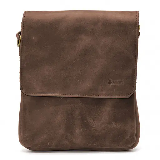 Чоловіча шкіряна сумка через плече TARWA 25х24х5 см sum0025353 - фото 3