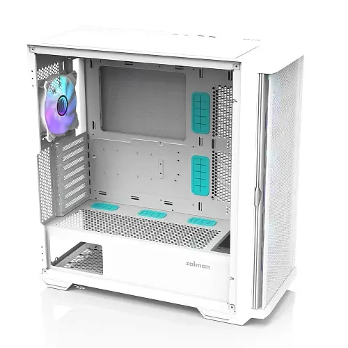 Корпус Zalman Z10 DUO, White, Mid Tower, без БЖ, для ATX / Micro ATX / Mini ITX, 1xType-C / 2xUSB 3.1, макс. CPU - 173 мм / VGA - 395 мм, 4x120 мм ARGB, бічна панель із загартованого скла - фото 5
