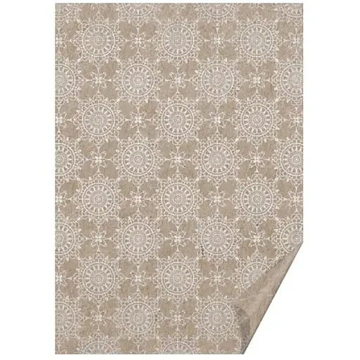 Крафт-картон для дизайну "Сніжинки" А4(21х29,7см) Срібний 220г/м2 Heyda