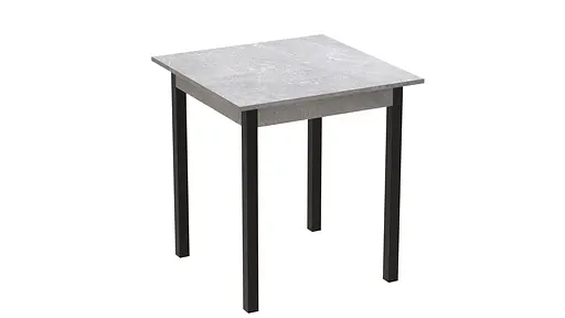 Стіл кухонний Ferrum-decor Агата 75x70x70 Чорний ДСП Бетон 16мм (FRD-105557)