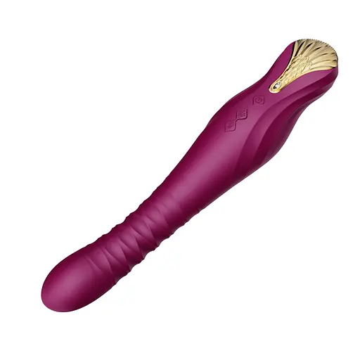 Вібратор Zalo King Vibrating Thruster 30.2 см фіолетовий - фото 5