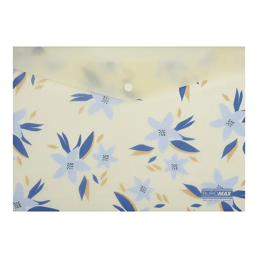 Папка-конверт А4 на кнопці MYOSOTIS ARABESKI маренго BM.3943-53 BUROMAX матовий напівпрозорий пластик (4823126816333) - фото 1