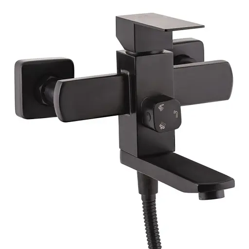 Душова система Lidz (BLA)-10 30 1005A, Чорний матовий - фото 2