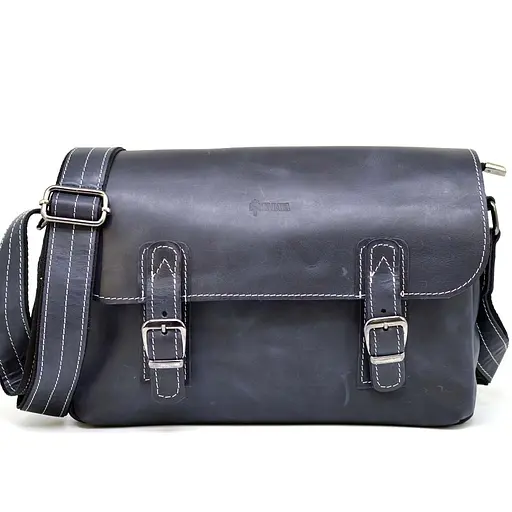Чоловіча шкіряна сумка через плече TARWA 31х7х23 см sum0025773 - фото 1