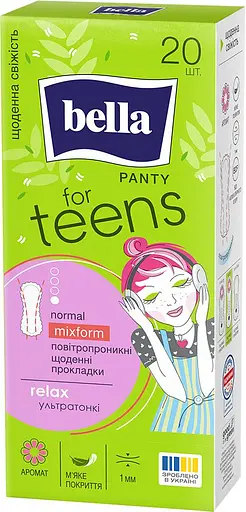 Прокладки гигиенические Bella Panty for teens relax normal mixform 20 шт. - фото 1