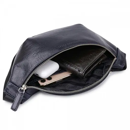 Жіноча шкіряна сумка-бананка Grande Pelle 11х26х7 см sum0026354 - фото 2