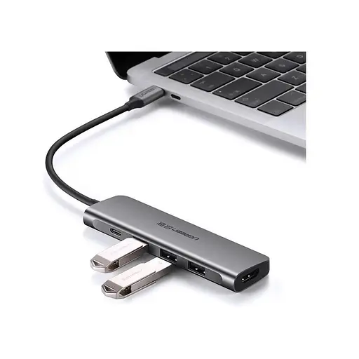 Хаб адаптер Ugreen CM136 Type-C - на HDMI 3xUsb 3.0 Type-C PD (50209) - фото 8