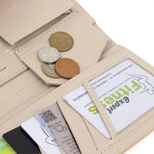 Женский кожаный кошелек Grande Pelle 21х10х2 см acs0018776 - фото 4