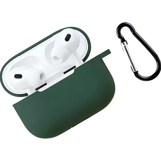 Чохол Apple High Copy Silicone Case + Carbine для AirPods Pro 2 Dark Green [132178] - фото 3