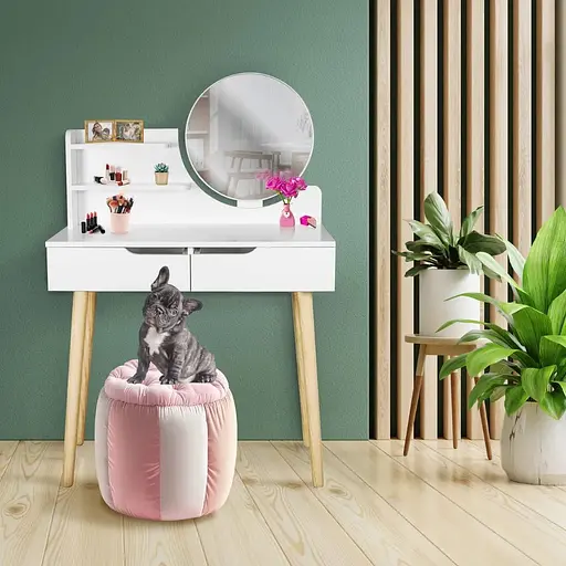 Туалетний столик Jumi Scandi з шухлядами, білий - фото 7