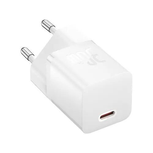 Мережевий зарядний пристрій Baseus GaN5 Fast Charger(mini) 1C 30W EU білий CCGN070502 - фото 3