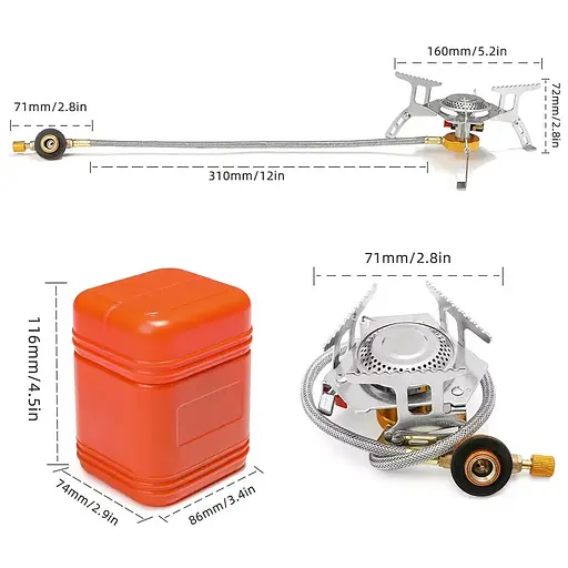 Газовий пальник Kovab K-103 з п'єзопідпалом зі шлангом - фото 4