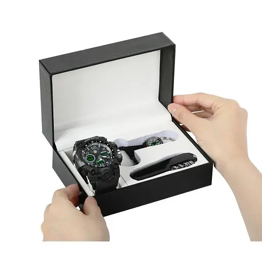 Мужские наручные часы Besta Box Peremoga Set с компасом + подарочный набор - фото 2