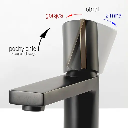 Змішувач для умивальника Rea Icon black L.gold чорний низький REA-B5680 Чорний - фото 9