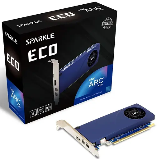 Видеокарта SPARKLE Intel Arc A310 4GB Eco (SA310C-4G) (GDDR6, 64 bit, PCI-E v4.0 x8) - фото 5
