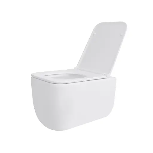 Унитаз подвесной Qtap Gemini безободковый с сиденьем Soft-close QT2533076EUQW, Белый - фото 9